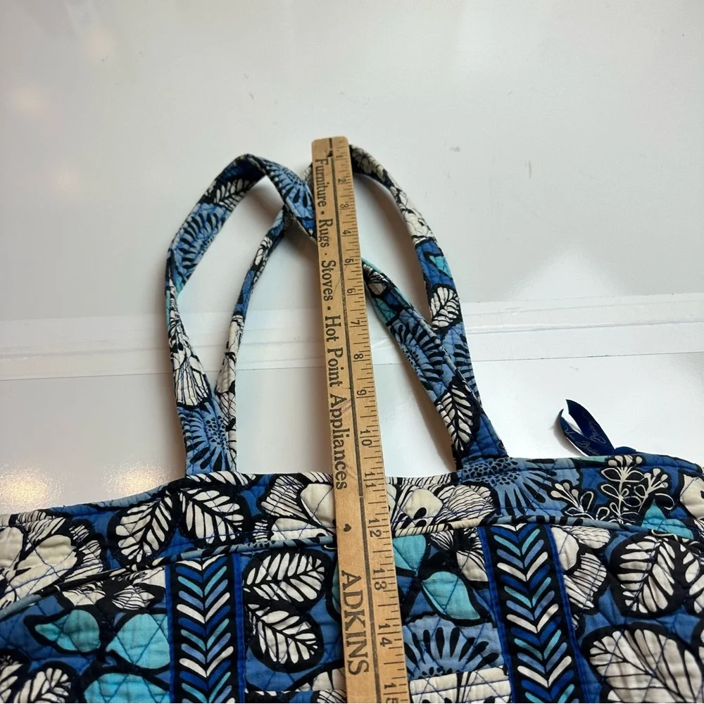 Blue Floral Vera Bradley Tote | Quilted Cotton Shoulder Bag · Y2K Coastal